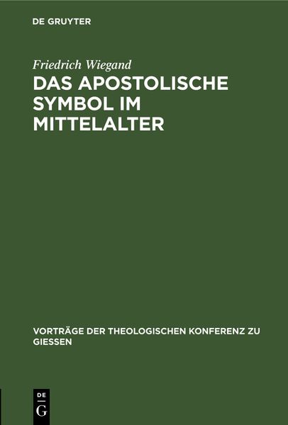 Produktbild: Das apostolische Symbol im Mittelalter