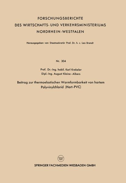 Produktbild: Beitrag zur thermoelastischen Warmformbarkeit von hartem Polyvinylchlorid (Hart-PVC)