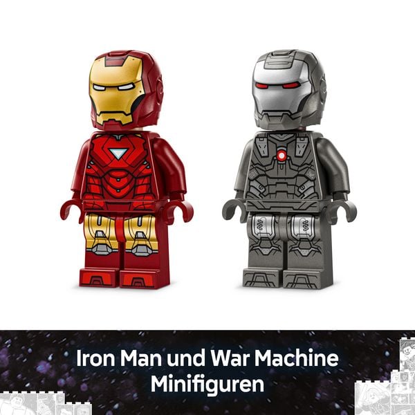 Produktbild: LEGO ǀ Marvel 76320 Iron Man & War Machine vs. Hammer-Drohnen, Spielzeug