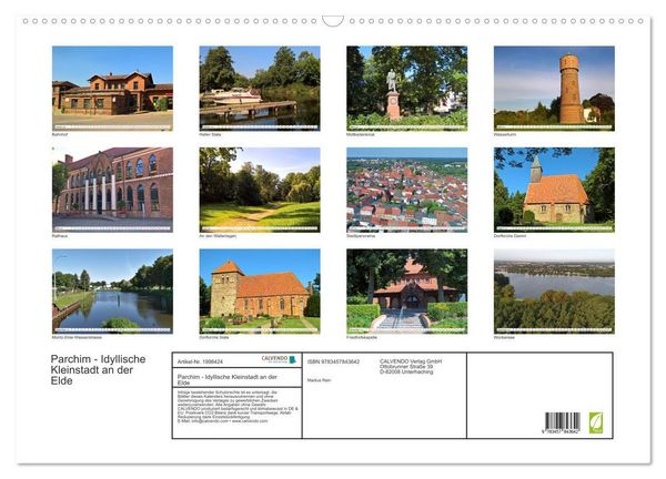 Produktbild: Parchim - Idyllische Kleinstadt an der Elde (Wandkalender 2026 DIN A2 quer), CALVENDO Monatskalender
