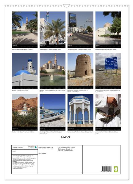 Produktbild: OMAN (Wandkalender 2026 DIN A2 hoch), CALVENDO Monatskalender