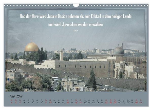 Produktbild: Mit der Bibel in der Hand durch das Heilige Land - Jerusalem (Wandkalender 2026 DIN A3 quer), CALVENDO Monatskalender