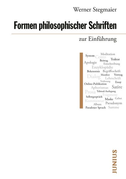 Produktbild: Formen philosophischer Schriften zur Einf&uuml;hrung