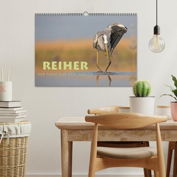 Produktbild: Reiher - Der Tanz auf dem Wasser (Wandkalender 2027 DIN A3 quer), CALVENDO Monatskalender