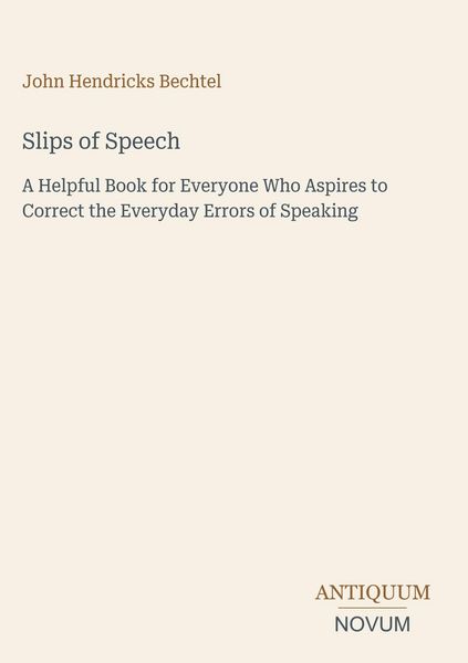 Produktbild: Slips of Speech