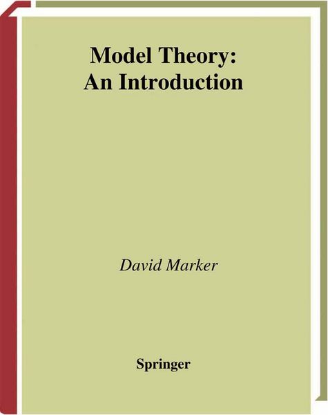 Produktbild: Model Theory : An Introduction