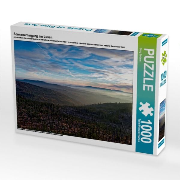 CALVENDO Puzzle Sonnenuntergang am Lusen | 1000 Teile Lege-Größe 64x48cm Foto-Puzzle für glückliche Stunden