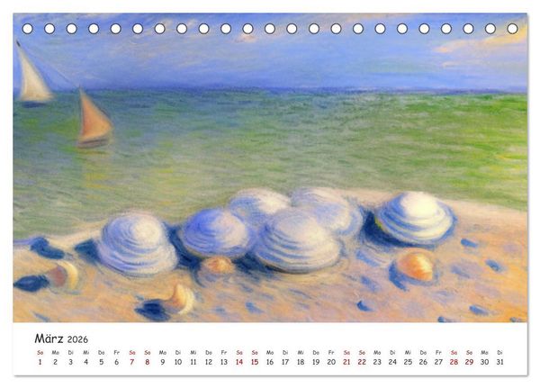 Produktbild: Ostsee Kunstwerke (Tischkalender 2026 DIN A5 quer), CALVENDO Monatskalender