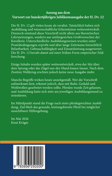 Produktbild: H. Dv. 12 &ndash; Reitvorschrift (Jubil&auml;umsausgabe 1926&ndash;2026)