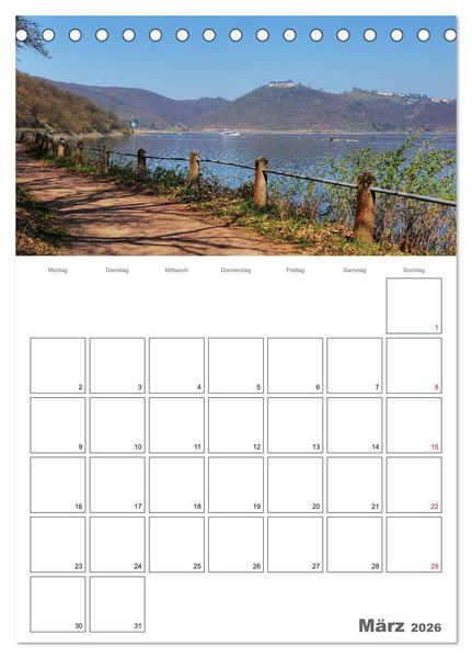 Produktbild: Hessens sch&ouml;nster See - Der Edersee (Tischkalender 2026 DIN A5 hoch), CALVENDO Monatskalender