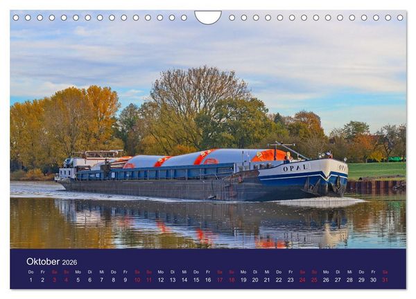 Produktbild: Binnenschiffe im Norden (Wandkalender 2026 DIN A4 quer), CALVENDO Monatskalender