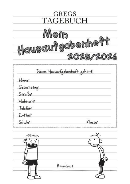 Produktbild: Gregs Tagebuch - Mein Hausaufgabenheft 2025/2026