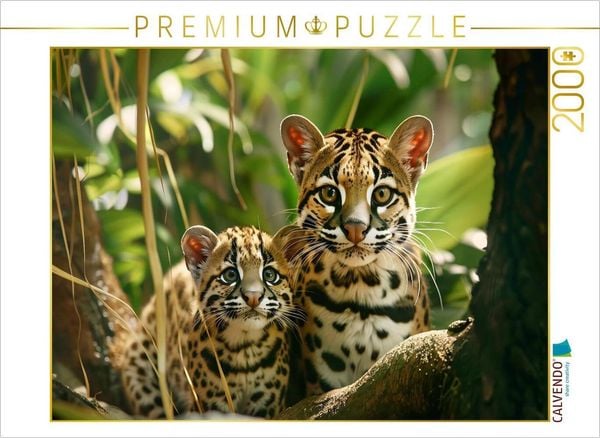 "CALVENDO Puzzle Ein Motiv aus dem Kalender ""Wenn die wilden Katzen leise durch ihr Revier streifen"" | 2000 Teile Lege-Größe 90x67cm Foto-Puzzle für glückliche Stunden"