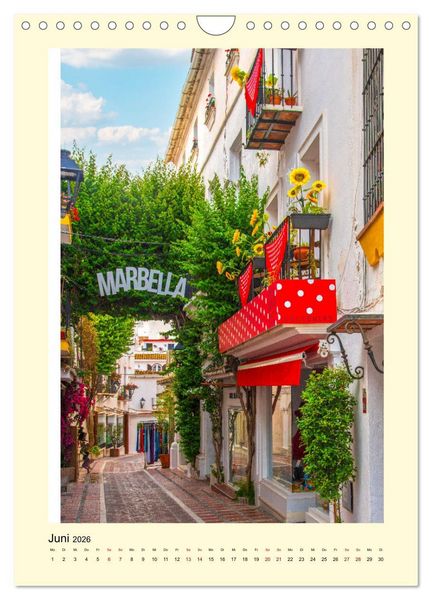 Produktbild: Marbella - Andalusien (Wandkalender 2026 DIN A4 hoch), CALVENDO Monatskalender