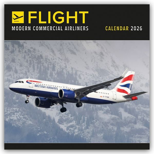 Produktbild: Flight – Modern Commercial Airliners – Passagierflugzeuge 2026 – Wand-Kalender