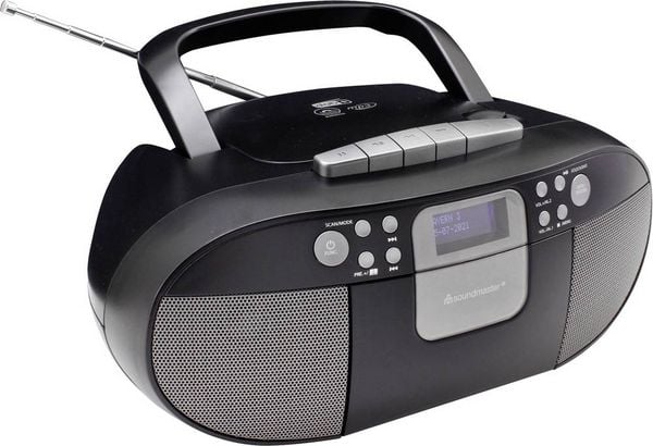 Produktbild: soundmaster SCD7800SW Kassettenradio DAB+, UKW AUX, CD, Kassette, USB Weckfunktion Schwarz