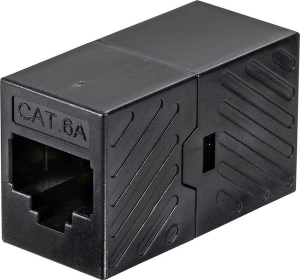 Produktbild: Renkforce RJ45 Netzwerk Adapter CAT 6a [1x RJ45-Buchse - 1x RJ45-Buchse] Schwarz