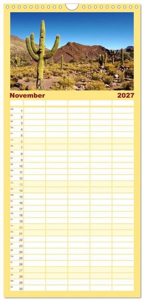 Produktbild: Familienplaner 2027 - Bolivien - Eine Wanderreise mit 5 Spalten (Wandkalender, 21 x 45 cm) CALVENDO