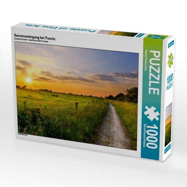 CALVENDO Puzzle Sonnenuntergang bei Funnix | 1000 Teile Lege-Größe 64x48cm Foto-Puzzle für glückliche Stunden