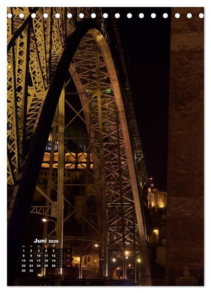 Produktbild: Porto Tag und Nacht (Tischkalender 2026 DIN A5 hoch), CALVENDO Monatskalender