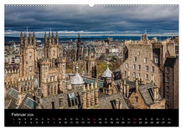 Produktbild: EDINBURGH. Blick. Licht. Wetter. (Wandkalender 2026 DIN A2 quer), CALVENDO Monatskalender