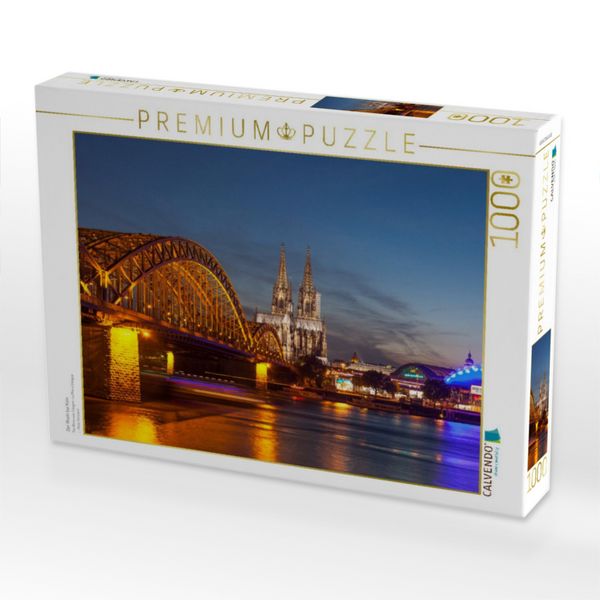 Produktbild: CALVENDO Puzzle Der Rhein bei K&ouml;ln | 1000 Teile Lege-Gr&ouml;&szlig;e 64x48cm Foto-Puzzle f&uuml;r gl&uuml;ckliche Stunden