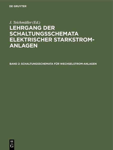 Produktbild: Schaltungsschemata f&uuml;r Wechselstrom-Anlagen