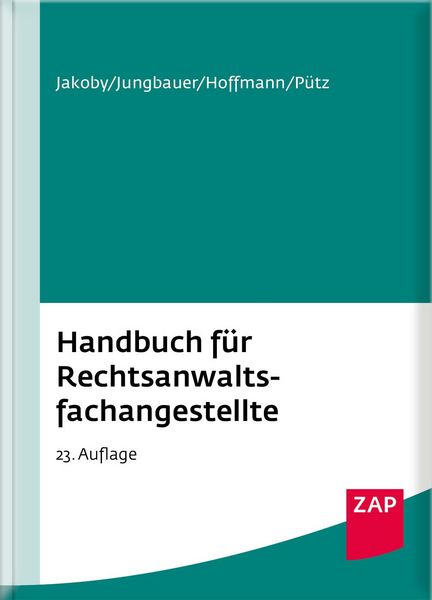 Produktbild: Handbuch f&uuml;r Rechtsanwaltsfachangestellte