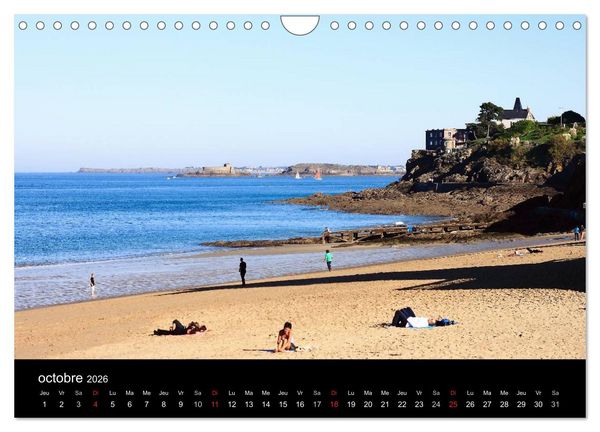 Produktbild: Dinard Perle de la C&ocirc;te d'&Eacute;meraude (Calendrier mural 2026 DIN A4 vertical), CALVENDO calendrier mensuel