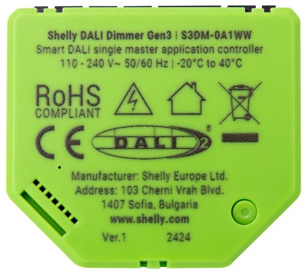 Produktbild: Shelly DALI Dimmer Gen3 Dimmaktor Bluetooth, Wi-Fi