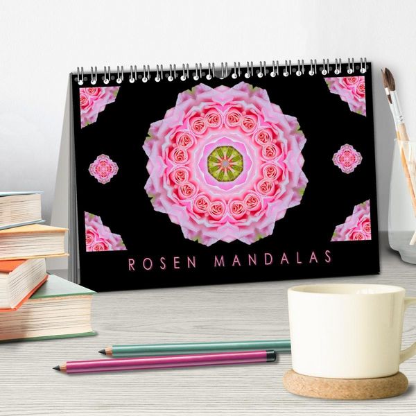 Produktbild: ROSEN MANDALAS (Tischkalender 2027 DIN A5 quer), CALVENDO Monatskalender