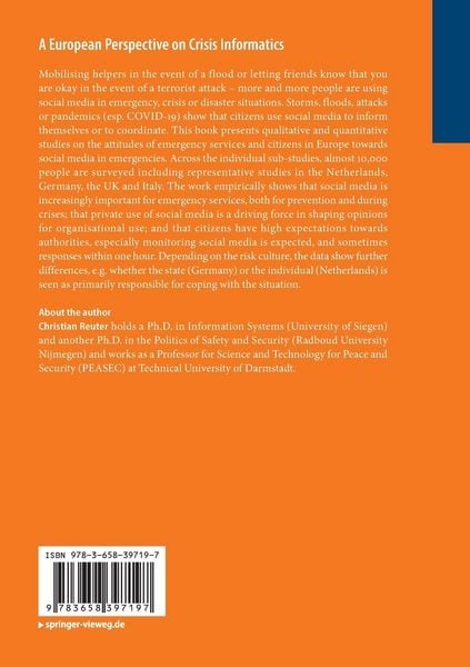 Produktbild: A European Perspective on Crisis Informatics