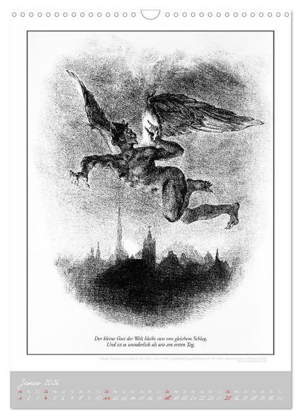 Produktbild: Faust - Weltliteraturkalender (Wandkalender 2026 DIN A3 hoch), CALVENDO Monatskalender