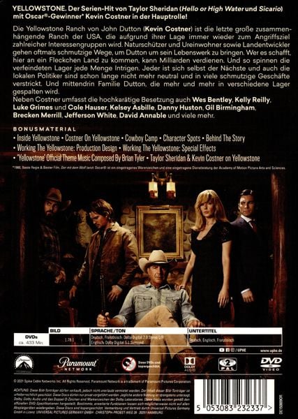 Produktbild: Yellowstone - Staffel 1 (+ Bonus-DVD) [3 DVDs]