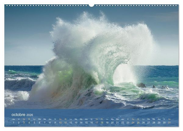 Produktbild: Dans des vagues - Le ballet &eacute;ternel de la mer (Calendrier mural 2026 DIN A2 vertical), CALVENDO calendrier mensuel