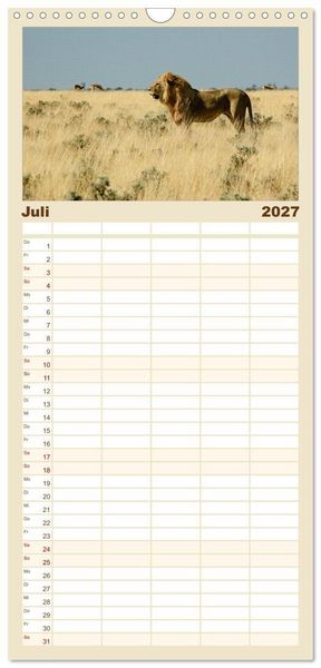 Produktbild: Familienplaner 2027 - Facetten Namibias mit 5 Spalten (Wandkalender, 21 x 45 cm) CALVENDO
