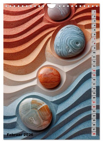 Produktbild: Zen aus Sand (Wandkalender 2026 DIN A4 hoch), CALVENDO Monatskalender