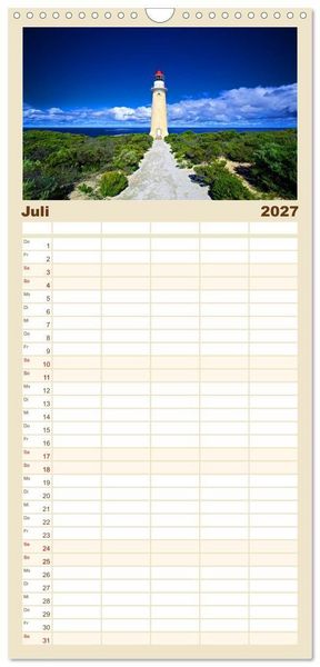 Produktbild: Familienplaner 2027 - Australien &bull; Impressionen mit 5 Spalten (Wandkalender, 21 x 45 cm) CALVENDO