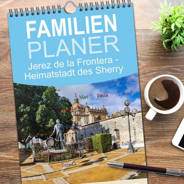 Produktbild: Familienplaner 2026 - Jerez de la Frontera - Heimatstadt des Sherry mit 5 Spalten (Wandkalender, 21 x 45 cm) CALVENDO