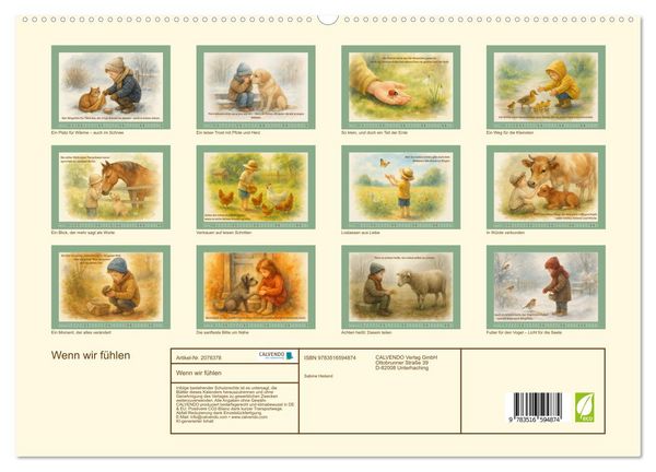 Produktbild: Wenn wir f&uuml;hlen (hochwertiger Premium Wandkalender 2026 DIN A2 quer), Kunstdruck in Hochglanz