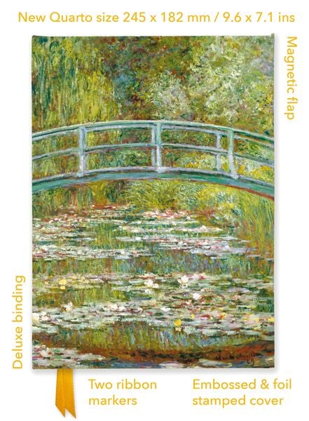 Produktbild: Premium Notizbuch Quartformat: Claude Monet, Die japanische Br&uuml;cke