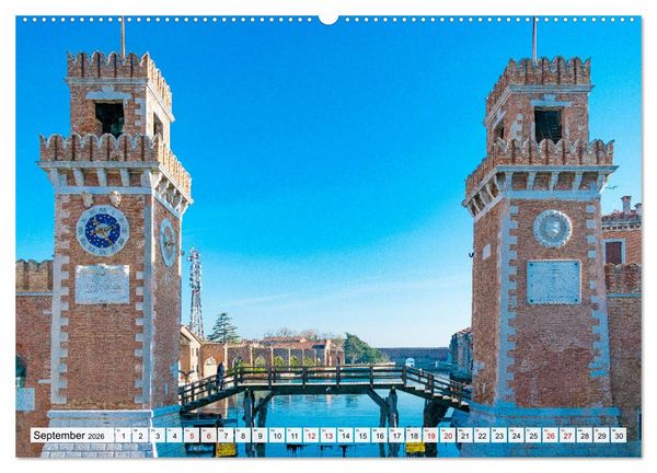 Produktbild: Venedig. Lagunenstadt in Italien (hochwertiger Premium Wandkalender 2026 DIN A2 quer), Kunstdruck in Hochglanz
