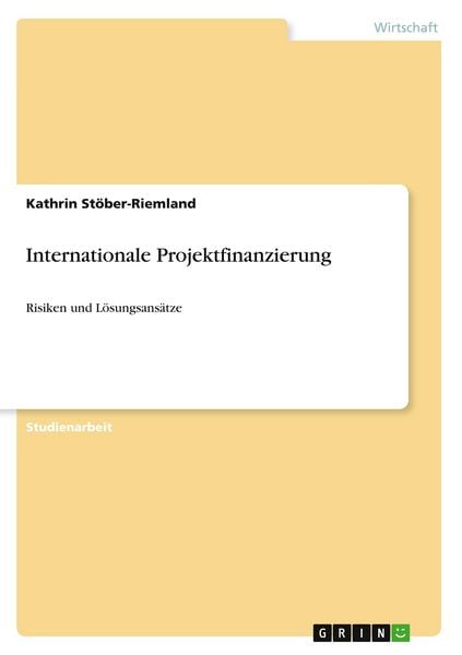 Produktbild: Internationale Projektfinanzierung
