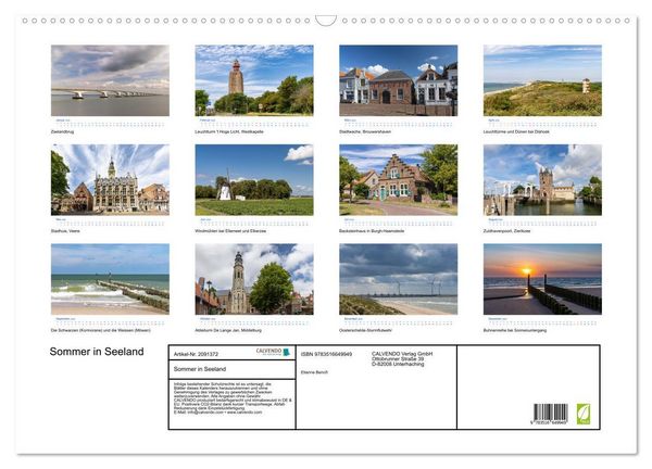 Produktbild: Sommer in Seeland (Wandkalender 2026 DIN A2 quer), CALVENDO Monatskalender