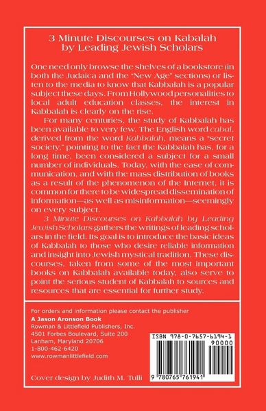 Produktbild: 3 Minute Discourses on Kabbalah by Leading Jewish Scholars
