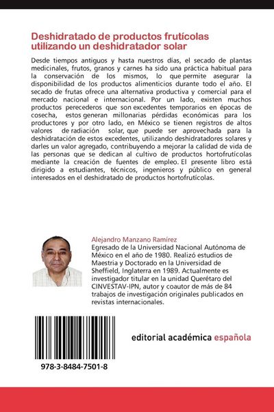 Produktbild: Deshidratado de productos frut&iacute;colas utilizando un deshidratador solar