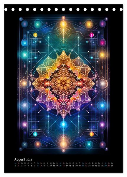 Produktbild: Fractale Mandalas (Tischkalender 2026 DIN A5 hoch), CALVENDO Monatskalender