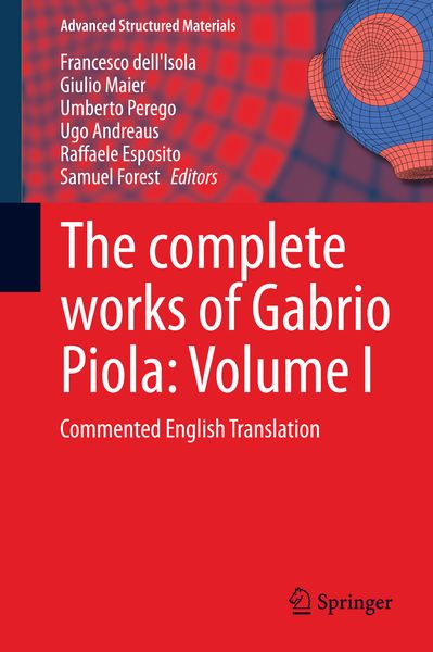 Produktbild: The complete works of Gabrio Piola: Volume I