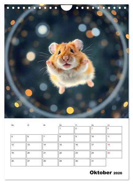 Produktbild: Space Hamster - Mit KI Hamster Astronauten im Weltall (Wandkalender 2026 DIN A4 hoch), CALVENDO Monatskalender