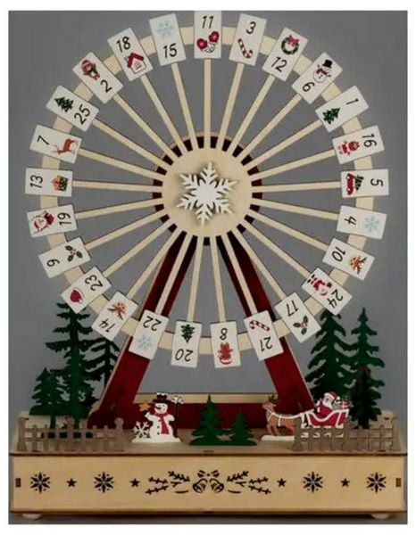 Produktbild: Konstsmide 3249-100 LED-Silhouette Adventskalender Warmwei&szlig; LED Natur